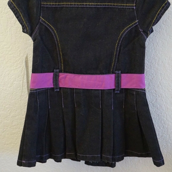 CARTERS WATCH THE WEAR Toddler Girls Jean Denim Heart Dress Sz. 24 Months - Picture 6 of 8
